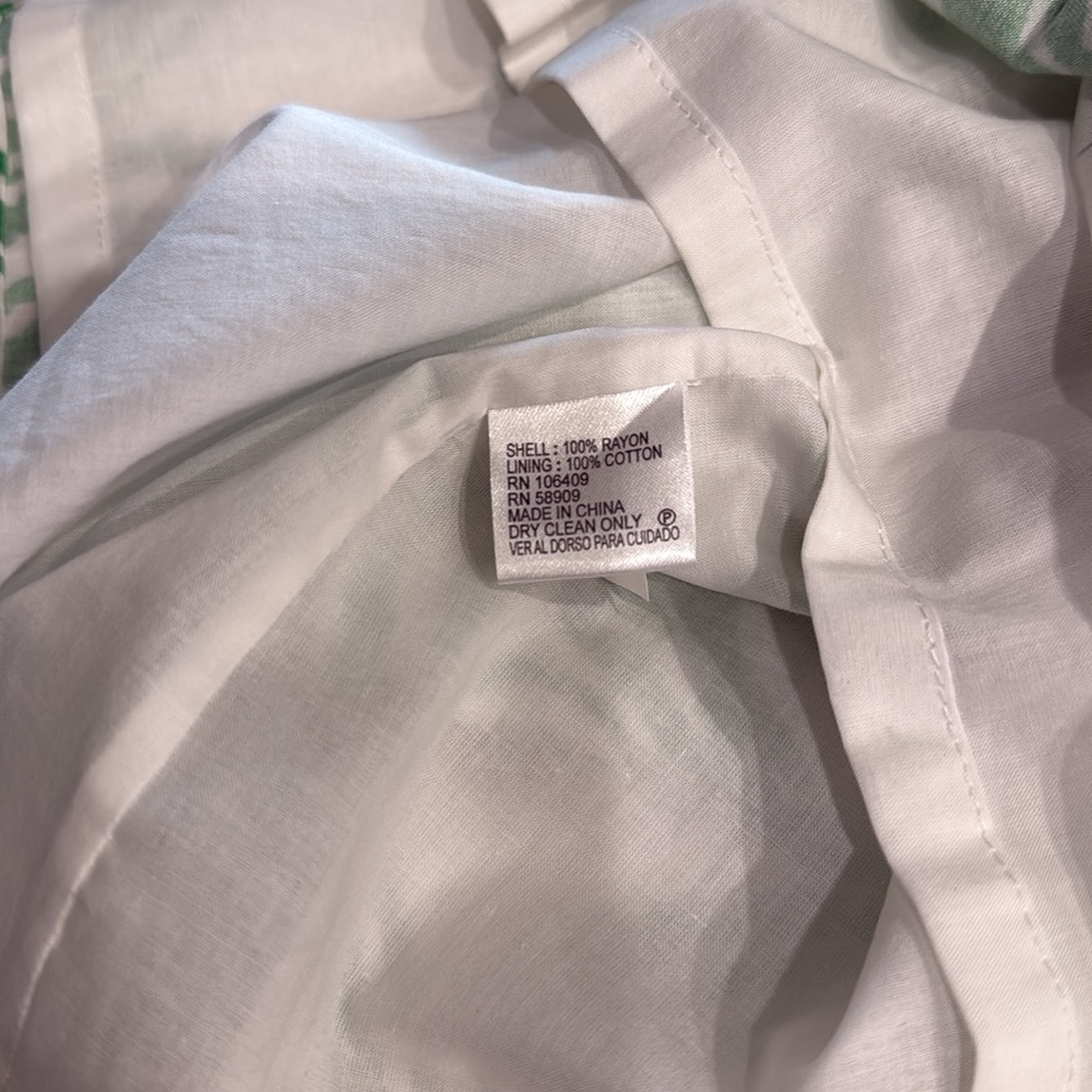 NWT Antonio Melani Green White Lined Dress Size 8 - Picture 11 of 11